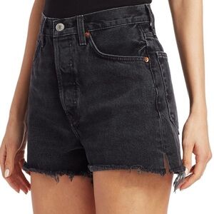 REDONE Black Cut Off High Rise Short